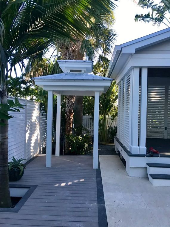 Covered porch in the Florida Keys