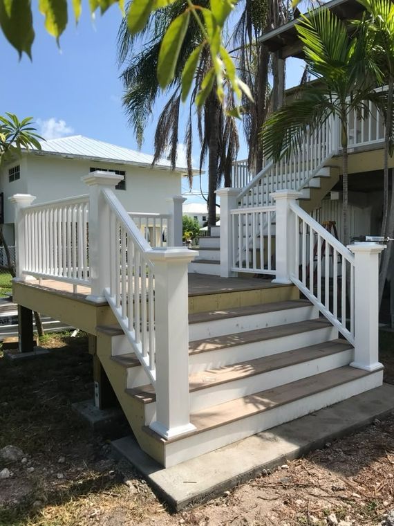 Elevated deck, finished