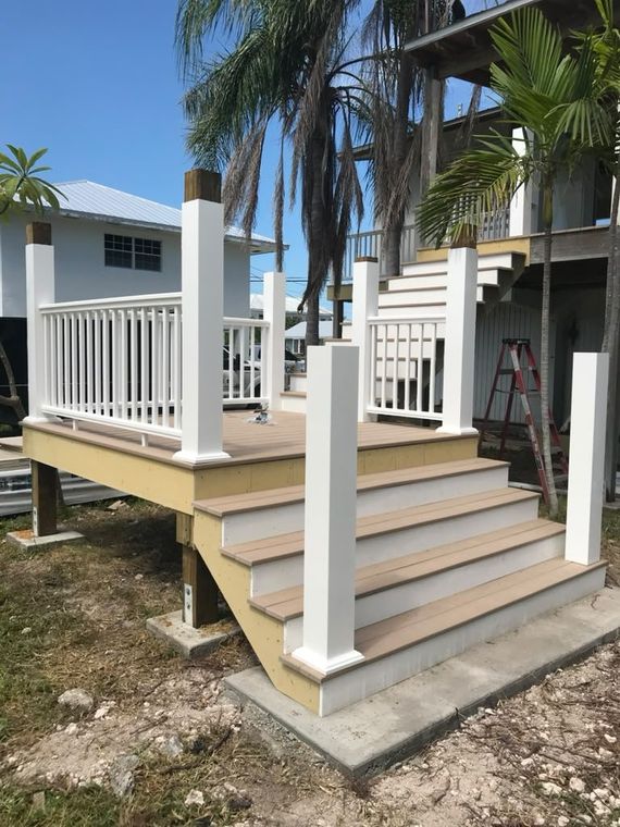 Deck railings and stairs